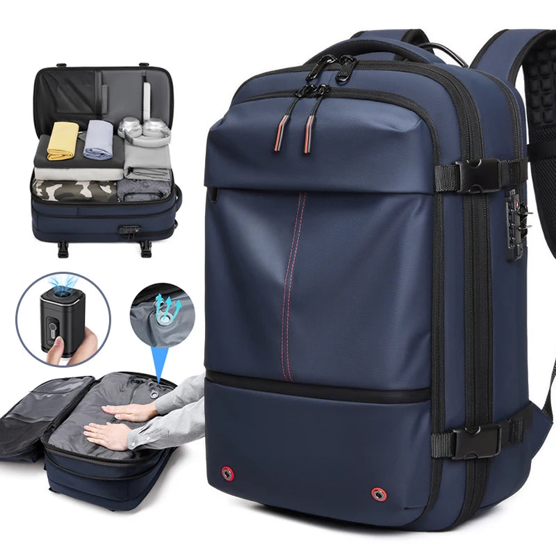 2025 Air Tight Bags Waterproof Vacuum Compression System Backpack Anti-theft Waterproof Travel Backpack