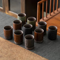 Vintage Creative Ceramic Master Cup Japanese Style Pottery Clay Coffee Mug Hammer Pattern Ceramic Latte Mug Tea Cup