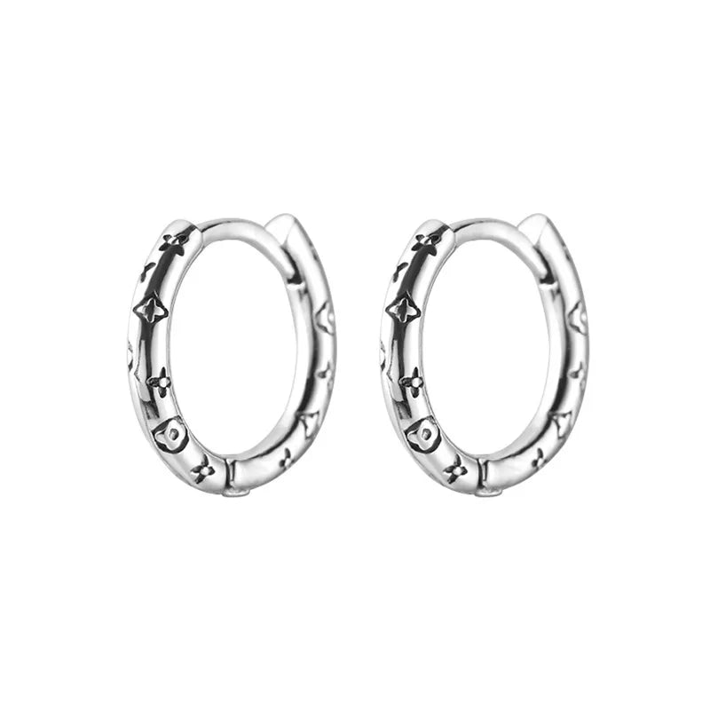 Factory Wholesale 2023 NEW Fashion Earring 925 Silver Hoop Custom Retro Fashion Earring Jewelry Women