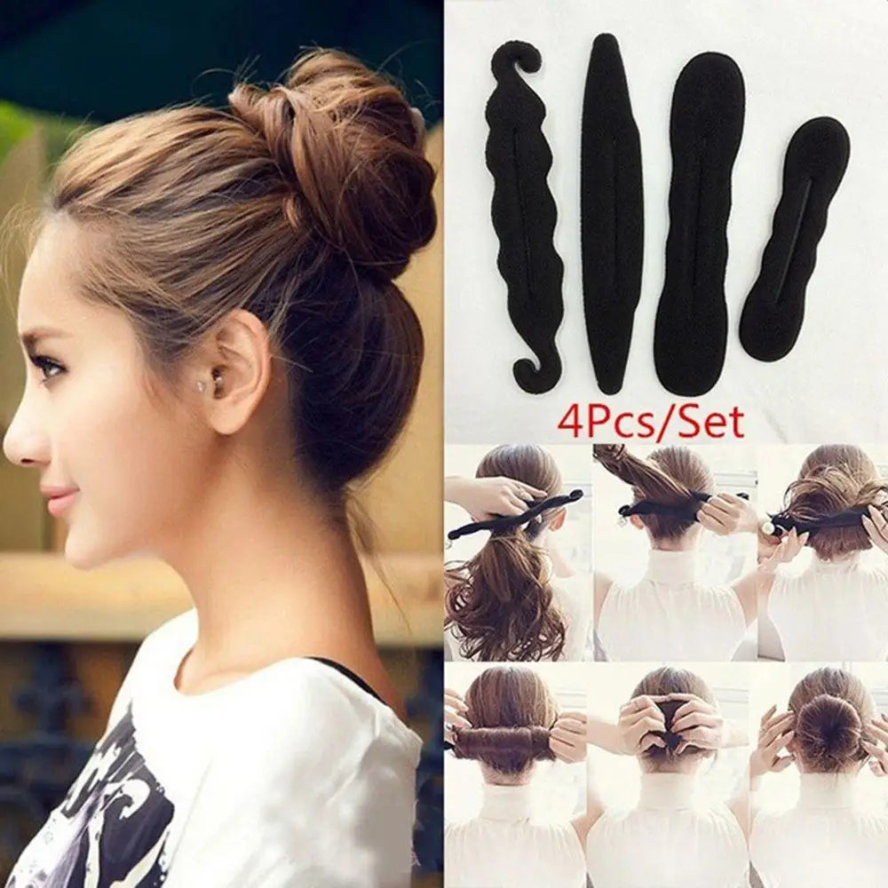 Twist Styling Magic Hair Styling Bun Hairpins Hairdisk Meatball Head Rubber Clip Hair Accessories for Women Hair Braiding Tool