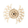 Manufacture Custom Laser Cut Wood 3D Kinetic Sculpture Art Wooden Wall Decor with Special Sacred Shapes