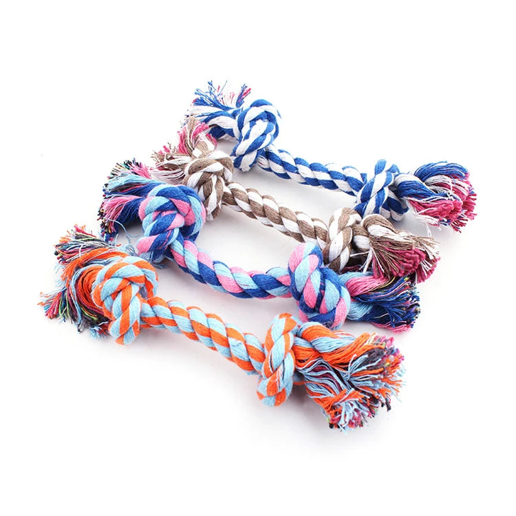 Wholesale Durable Pet Dog Training Dental Toy Pet Bite Braided Knots Cotton Rope Dog Chew Toys