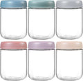 16oz Travel Overnight Oats Containers Wide Mouth Mason Jar Borosilicate Glass Airtight Lid BPA Free Dishwasher Safe Food Storage