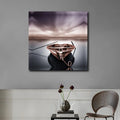 Wholesale Boat on the River Canvas Printed Painting Scenery Wall Art Living Room Arts & Crafts for Wall Home Decor