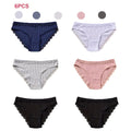Women's Internal Lace Panties with Mid-Waist Comfort and Breathable Elegance