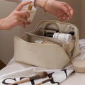 PU Leather Make up Bag Large Travel Cosmetic Bag Women Leather Zipper Closure Makeup Organizer Female for Kit Storage Pouch