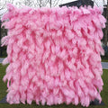 O-W016 Wholesale Feather Wall Backdrop 8ft X 8ft Wedding White Pink Black Ostrich Feather Wall for Wedding Events Decor