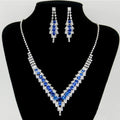 Wedding Dresses Accessories Advanced Necklace Earrings Beautiful Multicolor Drops Rhinestone Jewelry Set Gifts for Women