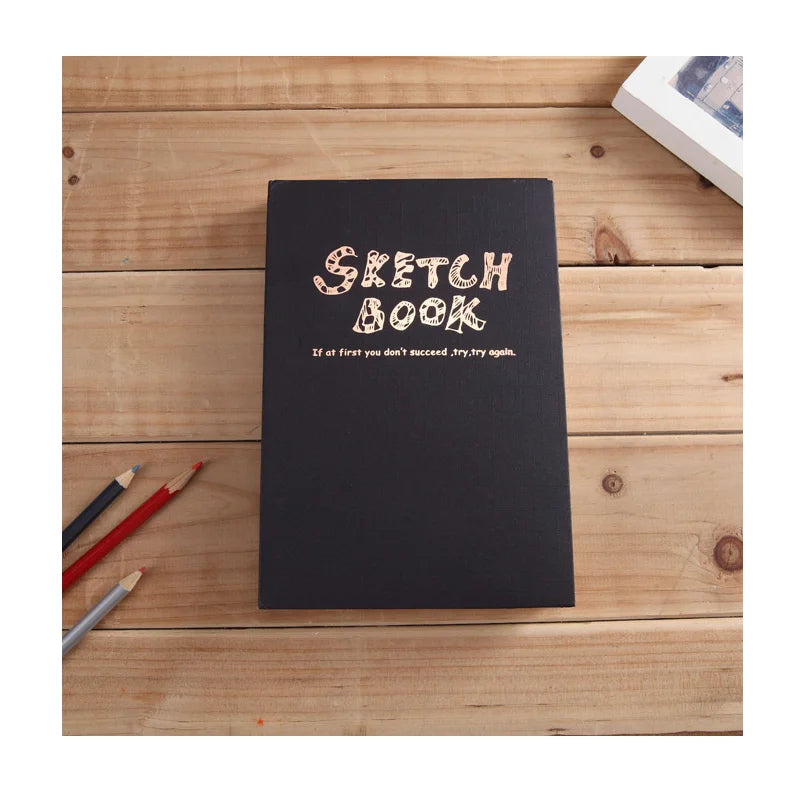 POTENTATE Rustic Bound Sketchbook Open Flat 100GSM Artist Journal Pad