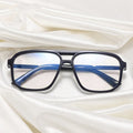 2024 Jiuling Eyewear Fashion Men Business Glasses Double Beam Leopard Frame Big square Anti Blue Ray Optical Computer Eyeglasses