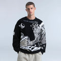 Men's Streetwear Sweater 100% Cotton Crew Neck Pullover with Graphic Print Fashion Jumper Ready to Ship