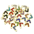 Enamel Heart Pendant Zircon Crystal Charms for Necklace Bracelet Jewelry