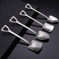 Stainless Steel Shovel Spoons Cutlery Coffee Tea Spoon Ice Cream Dessert Fruit Party Scoop Kitchen Restaurant Tableware Set