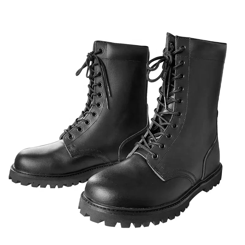 Factory Price Breathable Leather Boots Comfortable Outdoor Hiking Desert Boots Black Boots Men