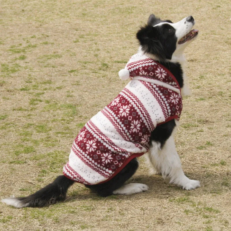 Stocked Christmas Luxury Winter Snowflakes Large and Middle Dog Coat Custom Dog Coat