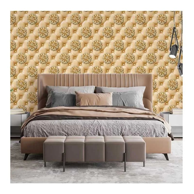 Waterproof Modern European Flowers Living Room Bedroom 3d Wall Paper Vinyl Wall Paper Vinyl Decor Wall for Home