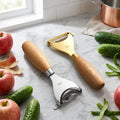 304 Stainless Steel Peelers with Wooden Handle Corn Threshers Multifunctional Vegetables Fruits Grater Slicer Kitchen Accessory