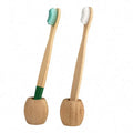 Eco-Friendly Disposable Organic Travel Toothbrush with Ultra Soft Bristles and Bamboo Handle for Hotels and Travel