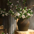 D-L001 Wedding Home Decor Faux Flower Arrangement Floral Decorative Long Stem White Artificial Silk Lilacs Flower