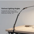 Nordic Contemporary Modern Clip LED Desk Lamp Dual Light Sources Touch Dimming Flexible Reading Lighting 2700-5700K Color