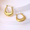 316 Stainless Steel Earrings Crescent Hoop Earrings High Polished Gold Silver Plated Steel Plated for Women Jewelry Gifts