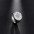 Vintage Tetragrammaton Viking Rings Wahyeh Magical Blessed Pentagram of Solomon Amulet Stainless Steel Punk Ring
