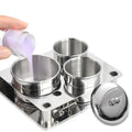 Three Piece Set Stainless Steel Nail Tools for Nail Art DIY New Design Crystal Liquid Powder Lid Cup Supportive Packaging