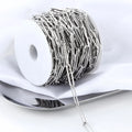 New Cross O Link Chain Stainless Steel Chain for DIY Thin Bracelet Necklace Punk Choker Jewelry Making Supplies