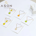 Ason Stainless Steel Fashion Sun Flower Daisy Pendant Double Layer Necklace Exquisite Mixed Color Chrysanthemum Pendant Necklace