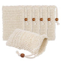 100% Natural Organic Hemp Soap Bag with Rope Handle and Drawstring Closure Natural Color