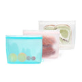 2025 New Waterproof 100% Pure Food Grade Silicone Food Storage Bags Set Food Grade Reusable Storage Bag