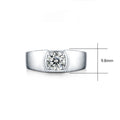 Custom 1 Carat Moissanite Cluster Engagement Ring with Pave Setting Casual/Sporty Style Sterling Silver Rhodium Plated Unisex