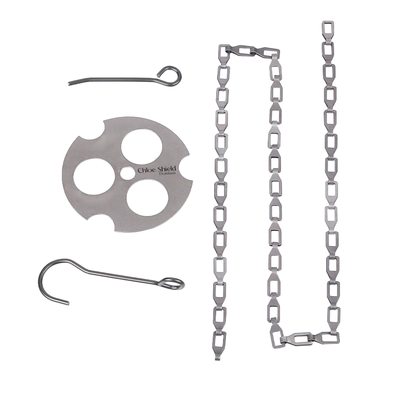 Titanium Adjustable Tripod Hanging Chain Outdoor Camping Campfire Pot Kettle Cup Holder Cooking Kit