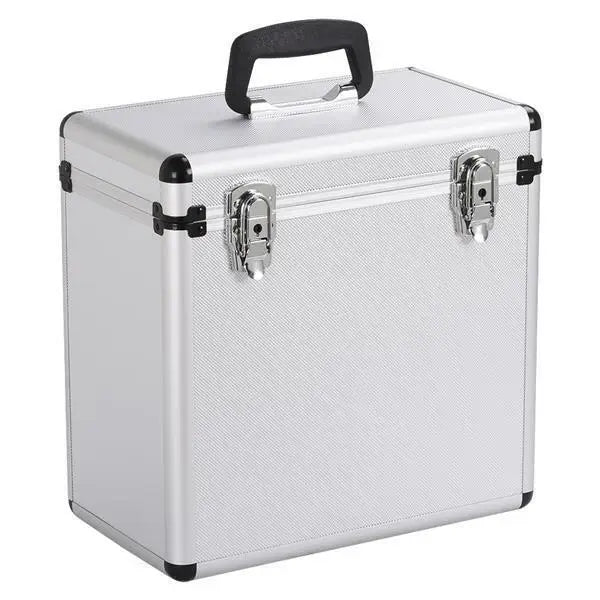 Aluminium Storage DJ Flight Carry Case Vinyl Storage Box with Unique Front Flap Opening | LP Storage Boxes