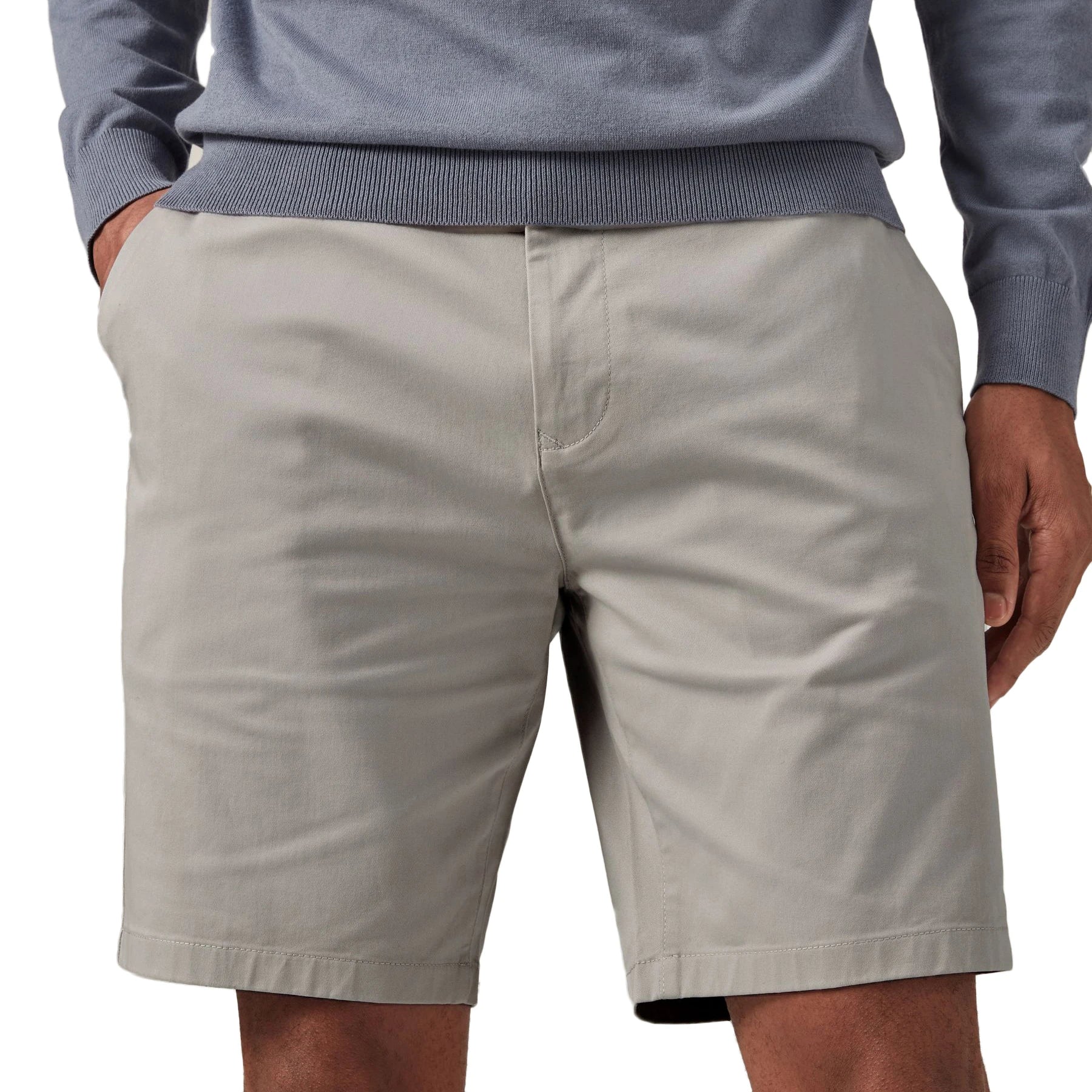 Summer Men's Twill Cotton Slim Fit Stretch Chino Short With Pockets