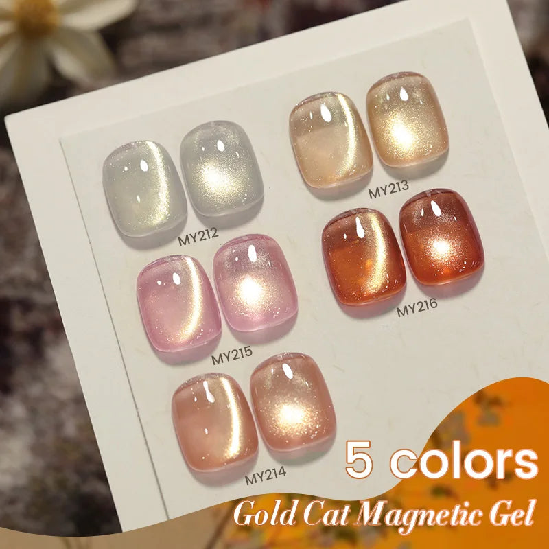 BORN PRETTY 10ml Summer High Quality New Collection Gold Cat Magnetic Gel Private Label Water Light Cat Eye Gel Polish