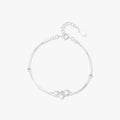 925 Sterling Silver Fine Jewelry Accessories Simple Adjustable Double Layer Hearts to Heart Boxes Chain Bracelet for Women