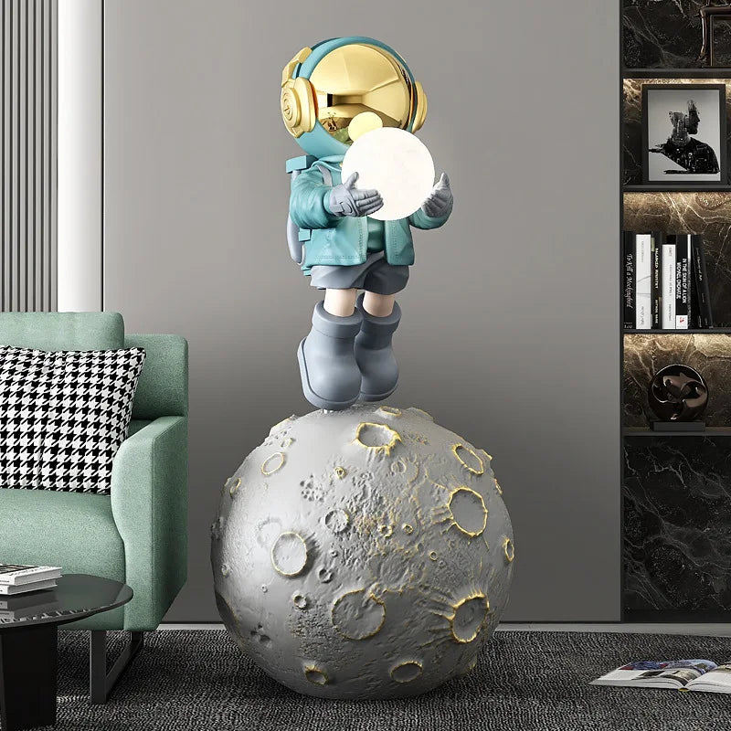 Hot Sale Resin Sculptures Astronaut Floor Bedside Lamp Home Decoration Astronaut Crafts Abstract Ornaments