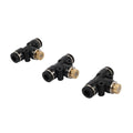 3/16 Inch Thread Brass Short Misting Atomization Nozzle Quick Connect Tee Greenhouse Cooling Irrigation Sprayer