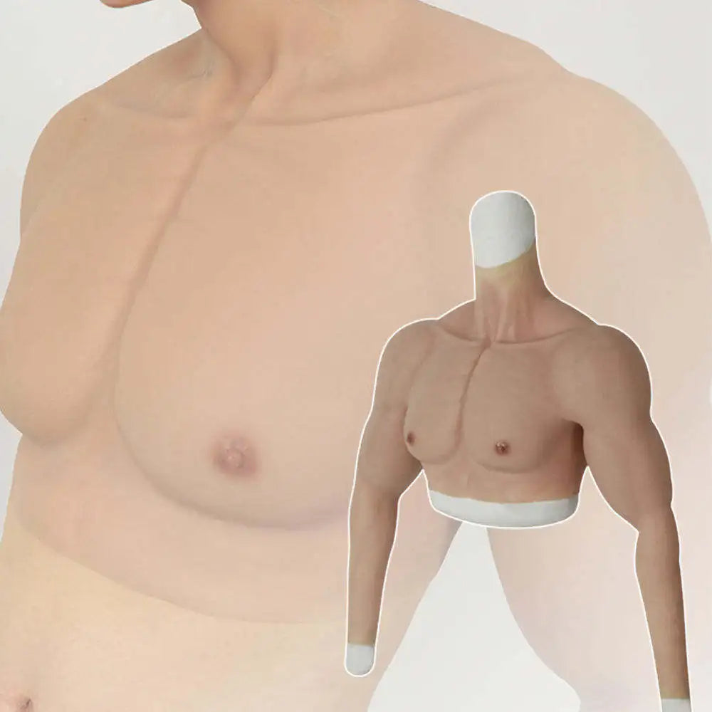 Actor Performance Muscle Enhancer Shirt Silicone Muscle Suit Artificial Musculus Pectoralis Cosplay Costume Crossdresser