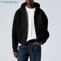 400gsm Thick Fleece Cotton Custom Air Layer 500gsm Men Oversize Heavyweight Wash Cropped Neoprene Boxy Fit Sweatshirt Zip Hoodie