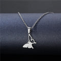 Manufacturer Direct Sales of Stainless Steel butterfly Necklace Hip-hop Pendant Personalized Jewelry