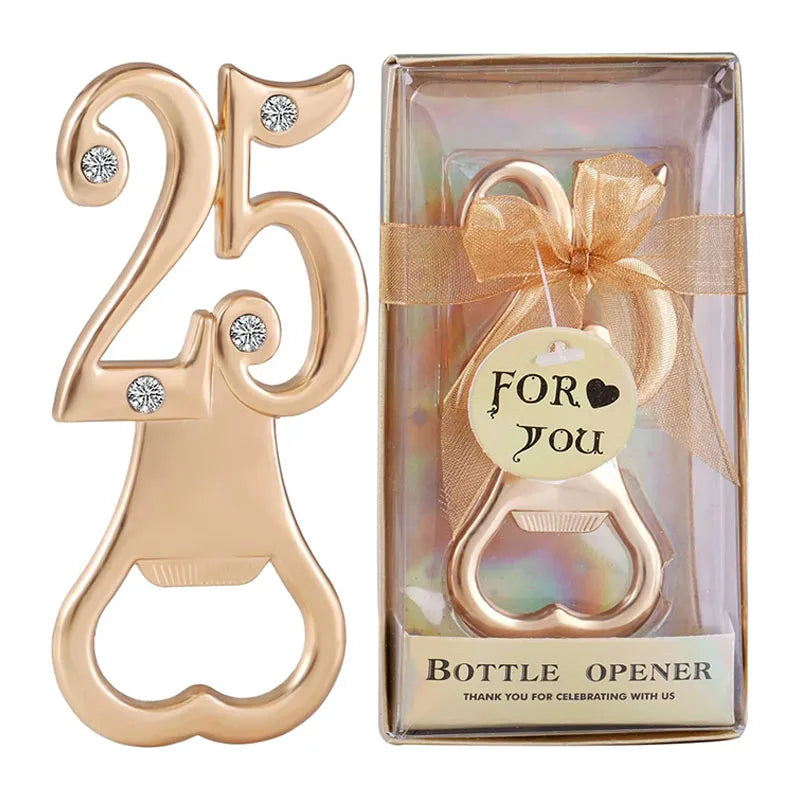 25 30 50 80th Birthday Bottle Opener Anniversary Souvenirs Numbers Bottle Opener Birthday Party Favors for Guests Beer Opener