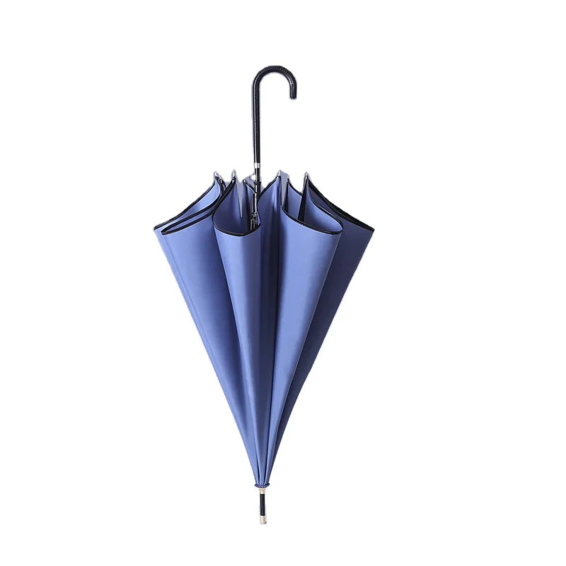 Leather Handle Umbrella Promotional Straight Custom Umbrellas No Minimum Order Quantity Advertising logo  Printing Umbrella