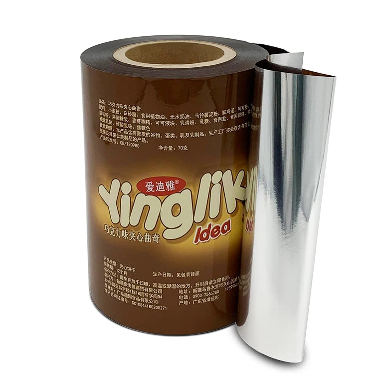 BOPP Heat Seal Roll Film customized logo packaging roll film Custom Printed OPP PE Sachet Plastic Candy Food Packaging Roll Films