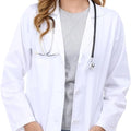 Lab Coat for Women Professional Full-Length Long Sleeve  Super-soft Luxurious Fabric Medical Uniforms
