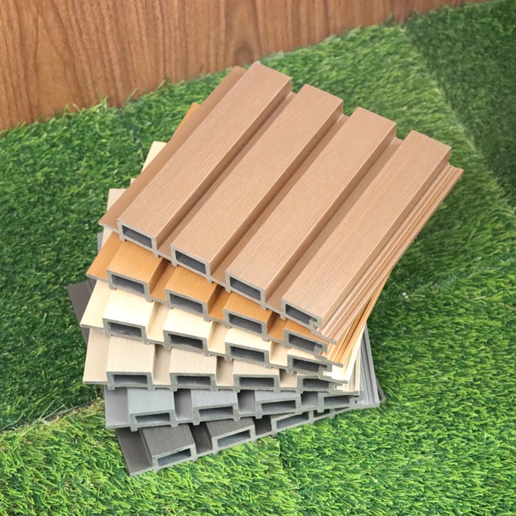 Outdoor Waterproof WPC Wall Panel Moisture-proof and Wood Decor Surface with Textured Plastic Material