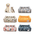 Best Selling 2024 Pet Pillow Luxury Portable Orthopedic Sofa Memory Foam Square Printed Dog Beds