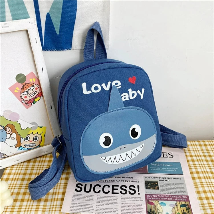 New Design 2025 Everyday Light Weight Casual Cute Toddler  Animated Custom 3d Shark Nylon Bagpack Kids
