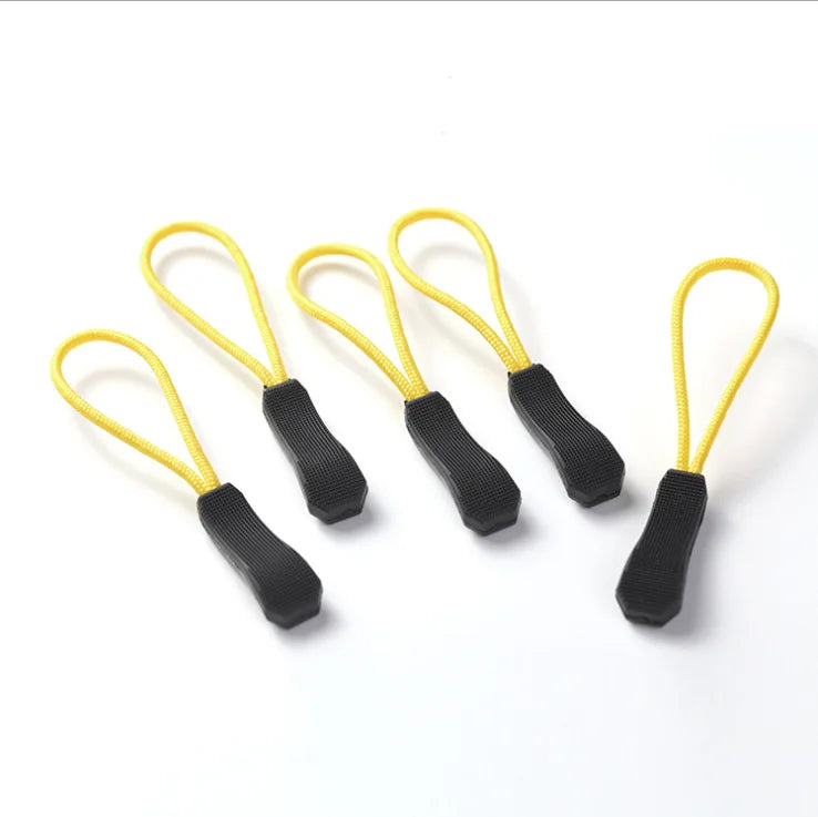Custom Bag Reflective Ring String Rubber Pvc Zip Slider Fancy Puller Zipper Pull